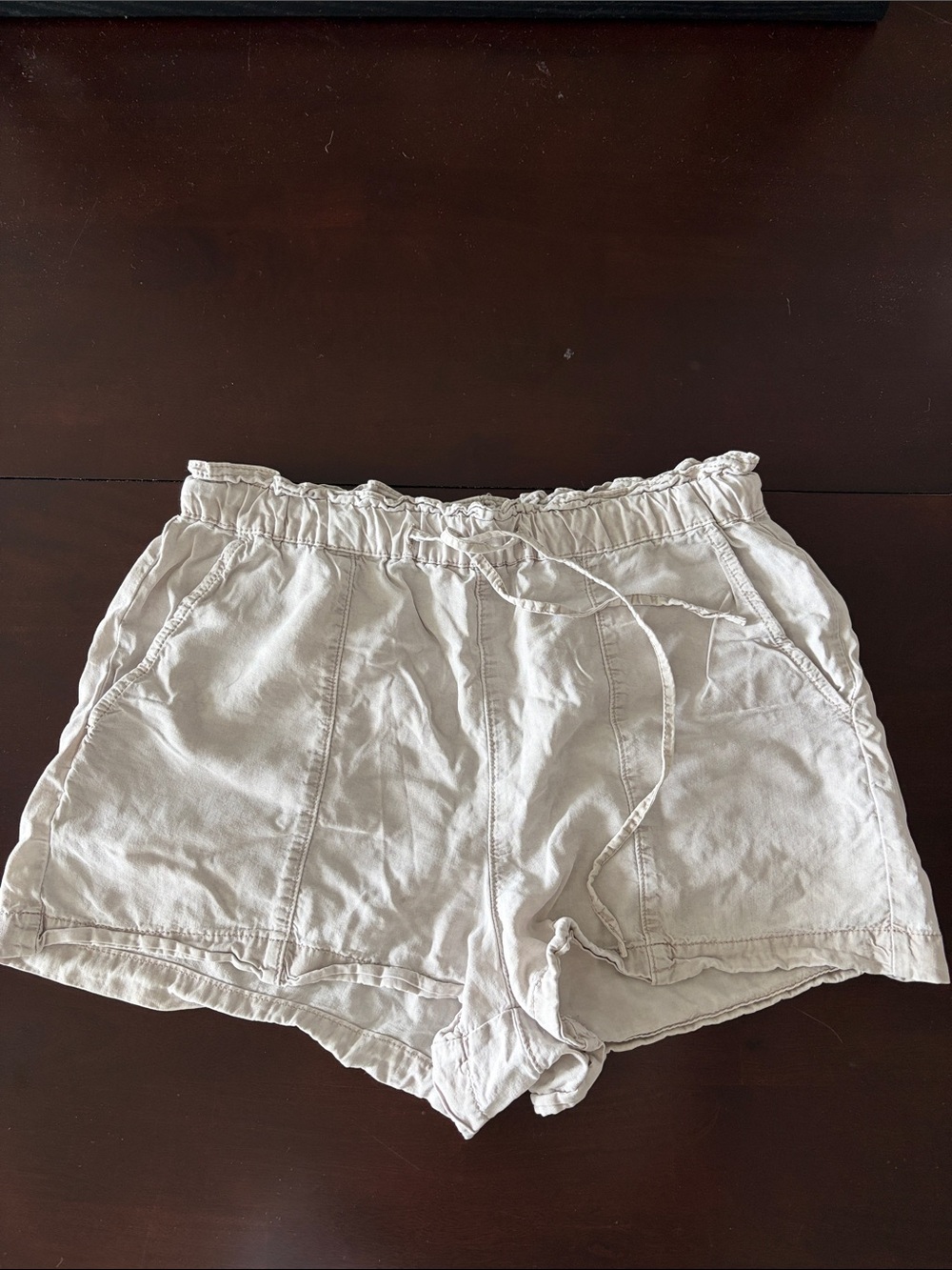 Drawstring Linen-Style Shorts